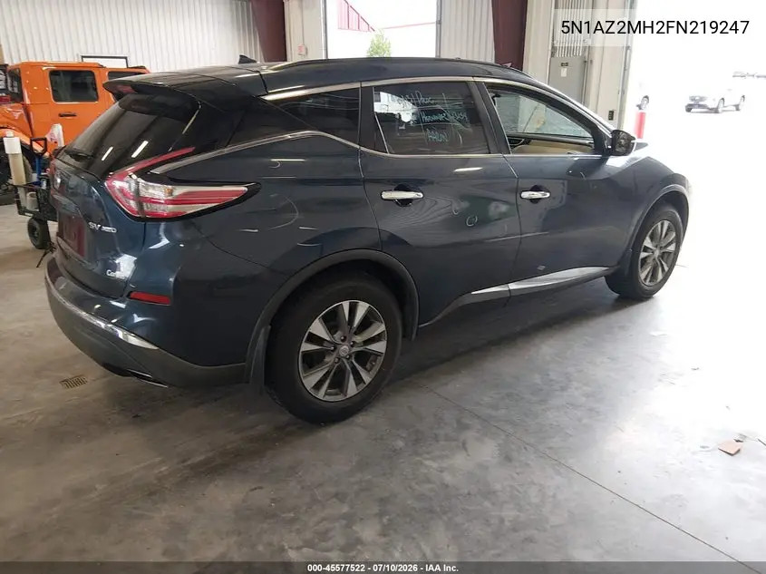2015 Nissan Murano Sv VIN: 5N1AZ2MH2FN219247 Lot: 45577522