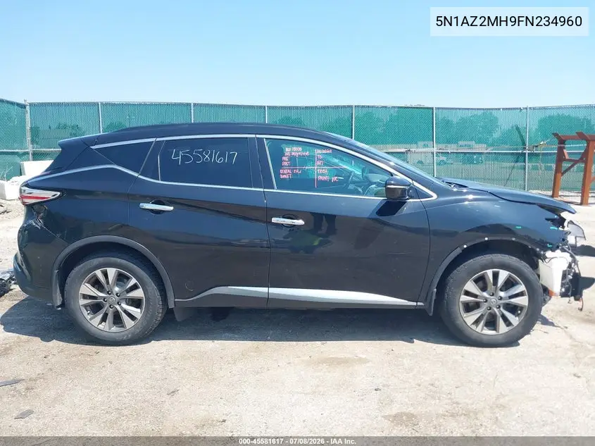 2015 Nissan Murano Sv VIN: 5N1AZ2MH9FN234960 Lot: 45581617