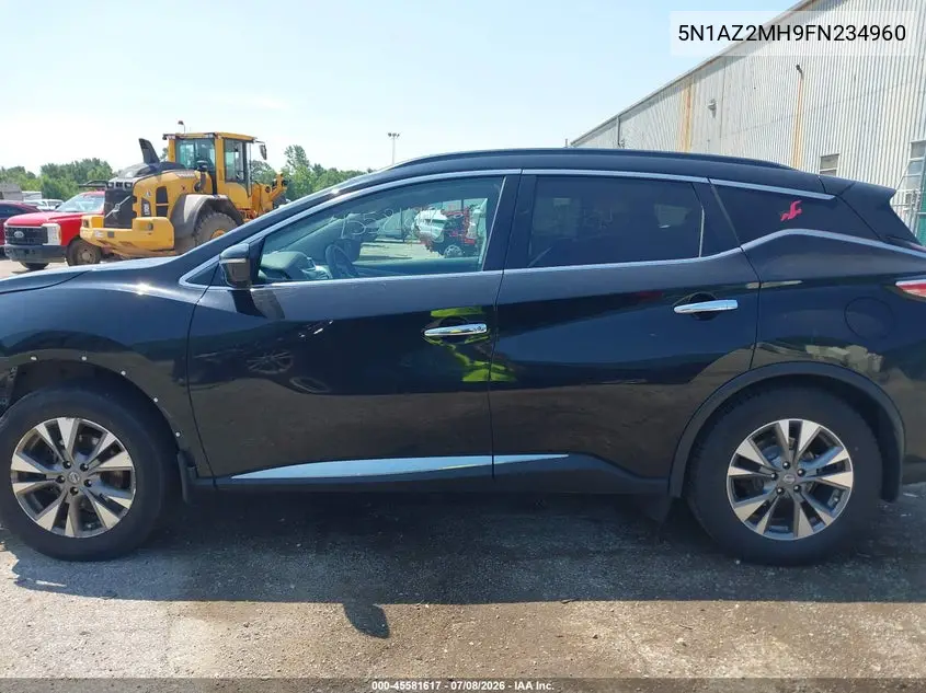 2015 Nissan Murano Sv VIN: 5N1AZ2MH9FN234960 Lot: 45581617