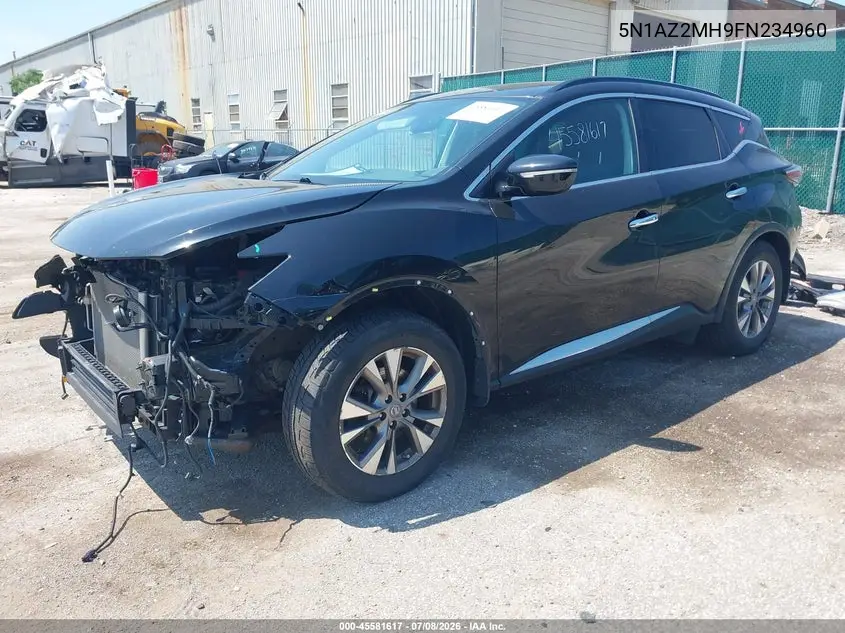 2015 Nissan Murano Sv VIN: 5N1AZ2MH9FN234960 Lot: 45581617