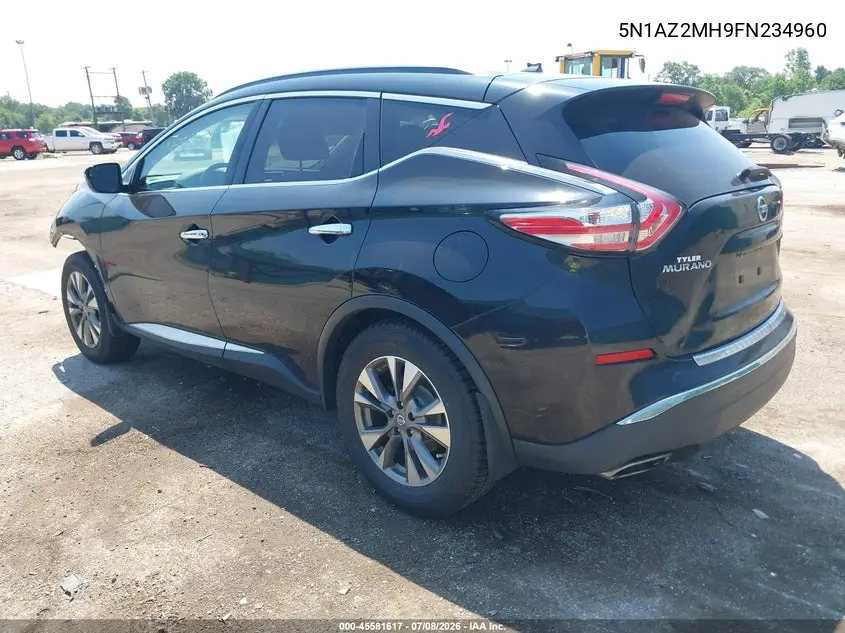2015 Nissan Murano Sv VIN: 5N1AZ2MH9FN234960 Lot: 45581617