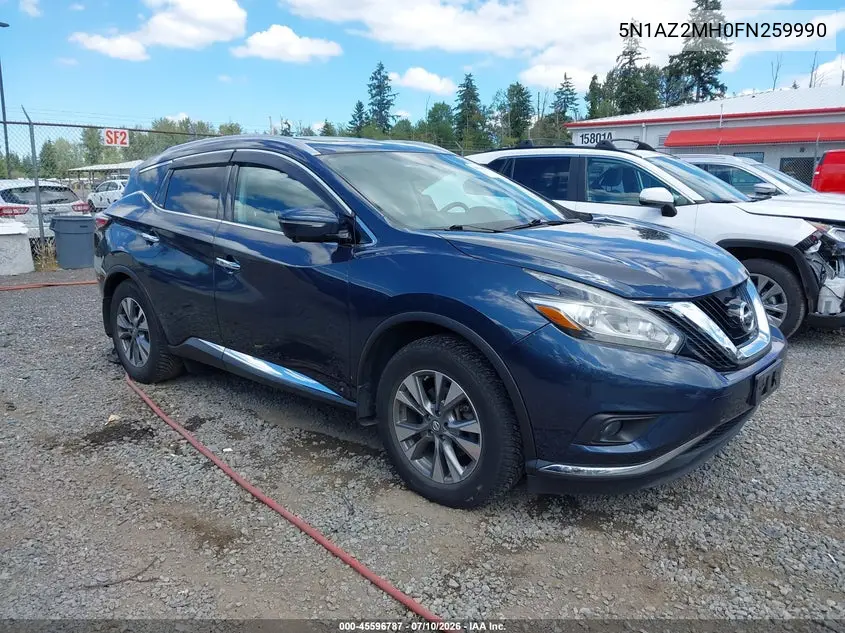 2015 Nissan Murano Platinum/S/Sl/Sv VIN: 5N1AZ2MH0FN259990 Lot: 45596787