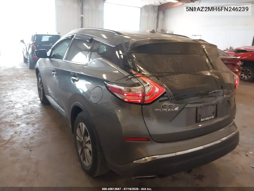 2015 Nissan Murano Platinum/S/Sl/Sv VIN: 5N1AZ2MH6FN246239 Lot: 45612667
