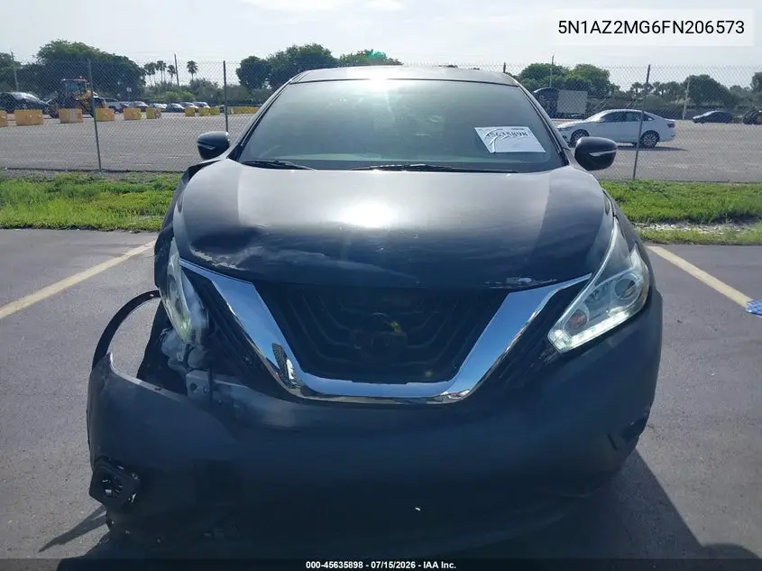 2015 Nissan Murano S VIN: 5N1AZ2MG6FN206573 Lot: 45635898