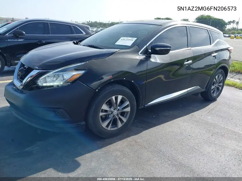 2015 Nissan Murano S VIN: 5N1AZ2MG6FN206573 Lot: 45635898