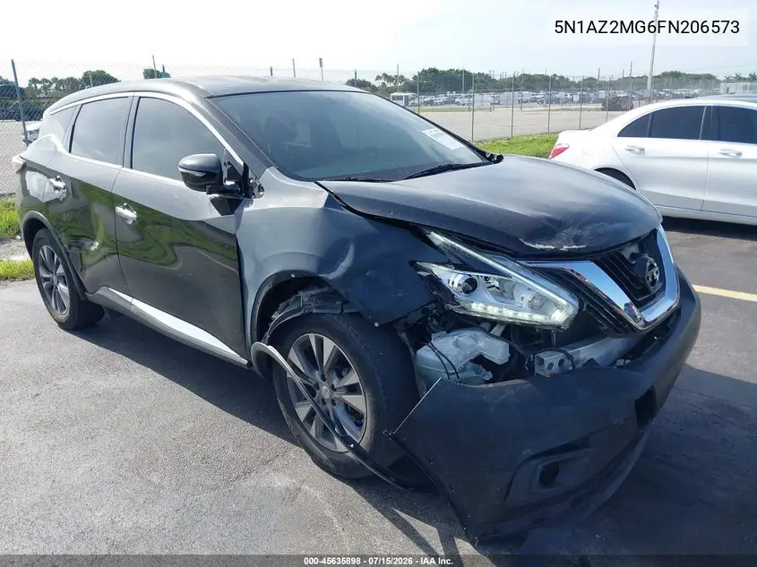 2015 Nissan Murano S VIN: 5N1AZ2MG6FN206573 Lot: 45635898