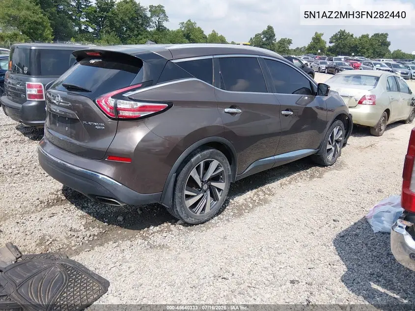 2015 Nissan Murano Platinum VIN: 5N1AZ2MH3FN282440 Lot: 45640333