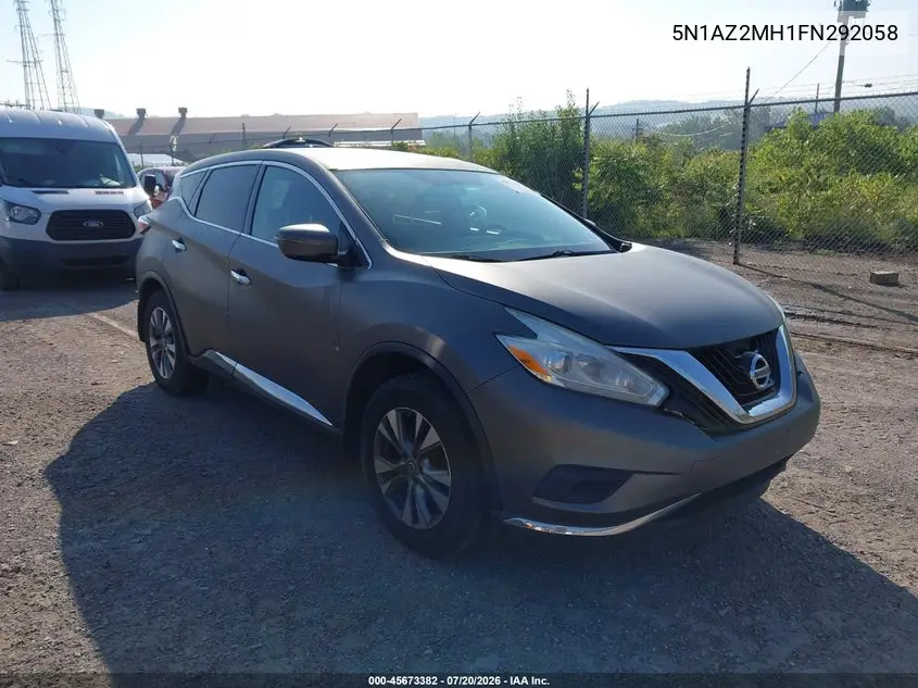 2015 Nissan Murano S VIN: 5N1AZ2MH1FN292058 Lot: 45673382