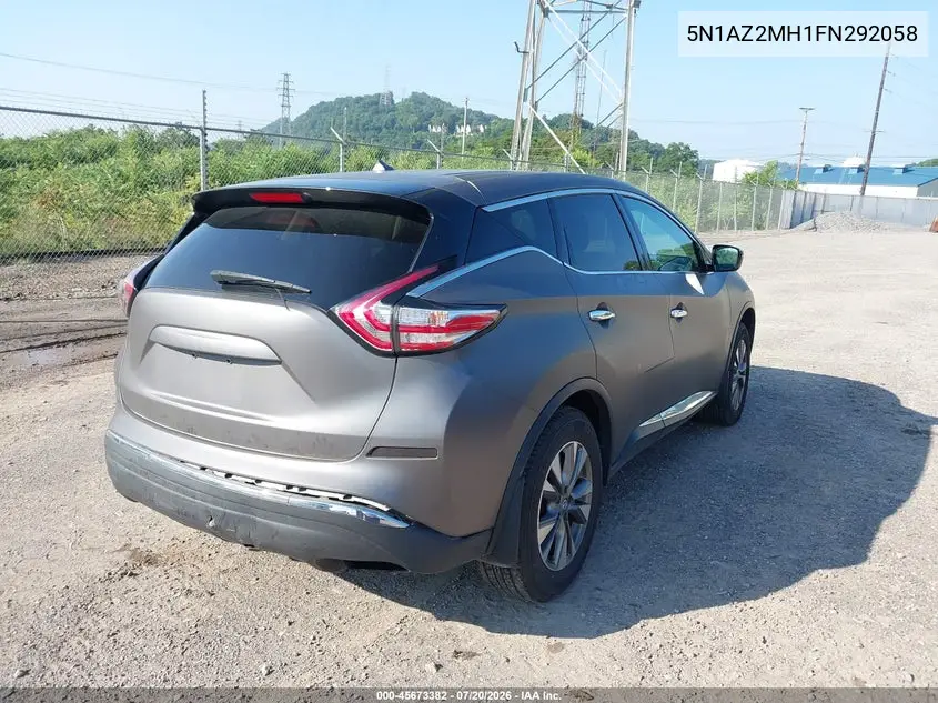 2015 Nissan Murano S VIN: 5N1AZ2MH1FN292058 Lot: 45673382