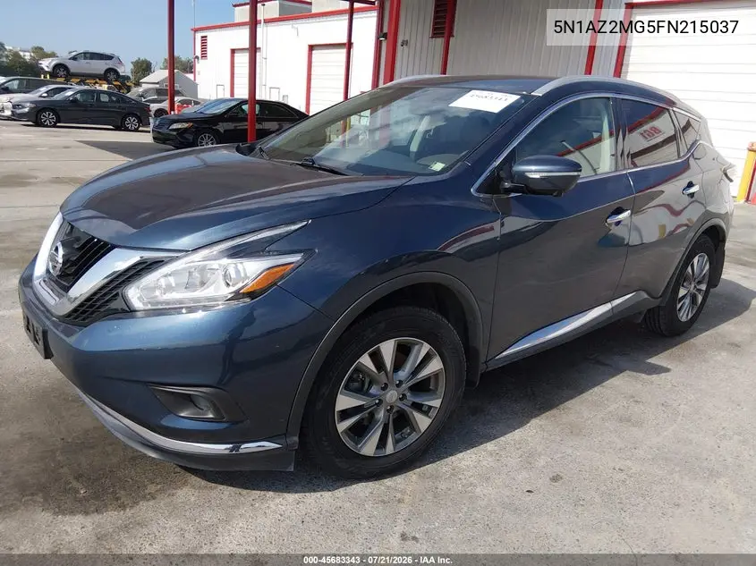 2015 Nissan Murano Sl VIN: 5N1AZ2MG5FN215037 Lot: 45683343