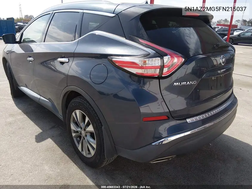 2015 Nissan Murano Sl VIN: 5N1AZ2MG5FN215037 Lot: 45683343
