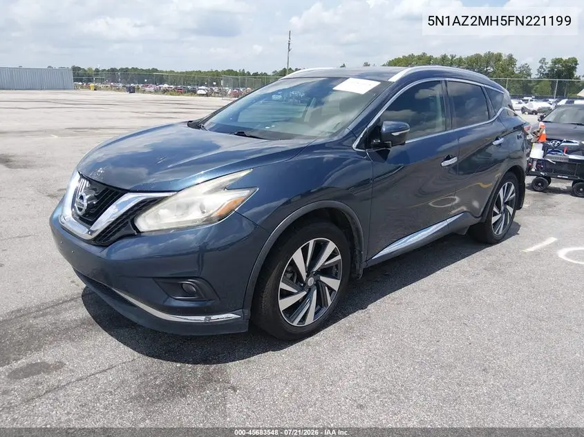 2015 Nissan Murano Platinum VIN: 5N1AZ2MH5FN221199 Lot: 45683548
