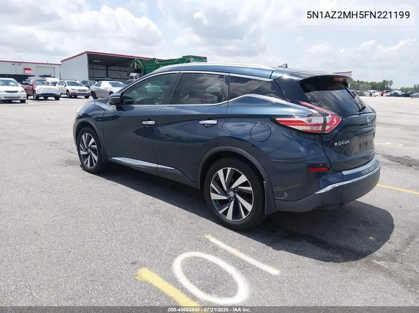 2015 Nissan Murano Platinum VIN: 5N1AZ2MH5FN221199 Lot: 45683548