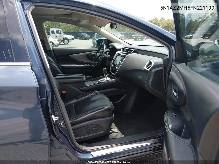 2015 Nissan Murano Platinum VIN: 5N1AZ2MH5FN221199 Lot: 45683548