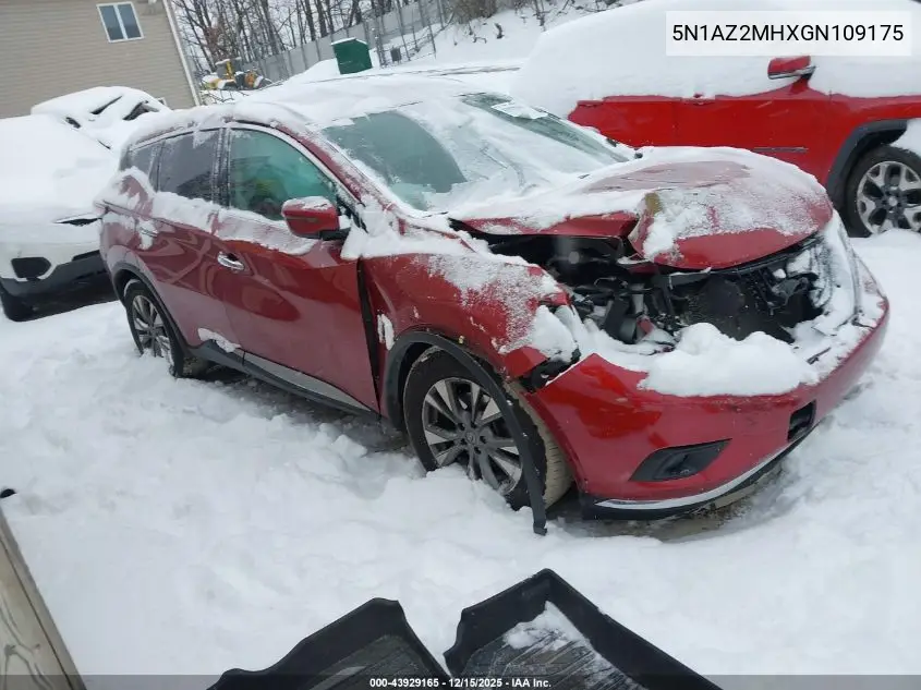 5N1AZ2MHXGN109175 2016 Nissan Murano Platinum/S/Sl/Sv