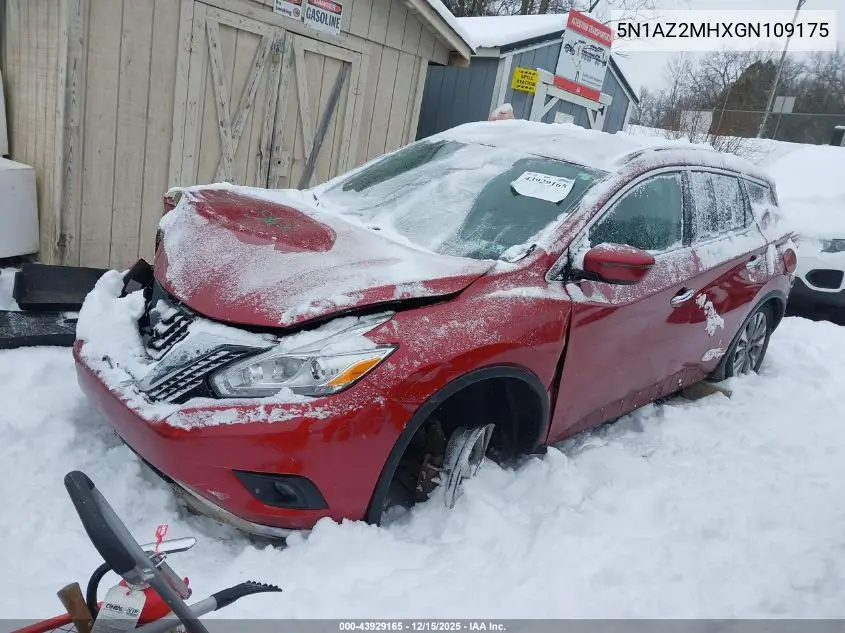 5N1AZ2MHXGN109175 2016 Nissan Murano Platinum/S/Sl/Sv