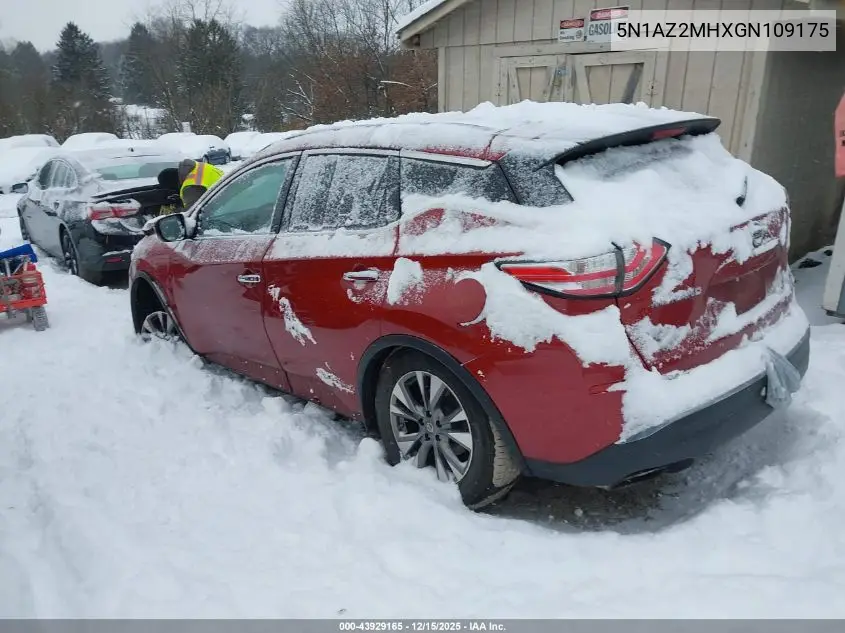 5N1AZ2MHXGN109175 2016 Nissan Murano Platinum/S/Sl/Sv