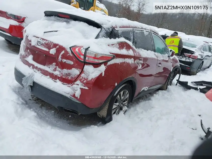 5N1AZ2MHXGN109175 2016 Nissan Murano Platinum/S/Sl/Sv