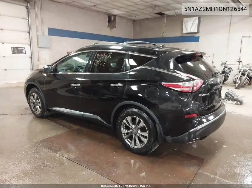 2016 Nissan Murano Sv VIN: 5N1AZ2MH1GN126544 Lot: 45588071