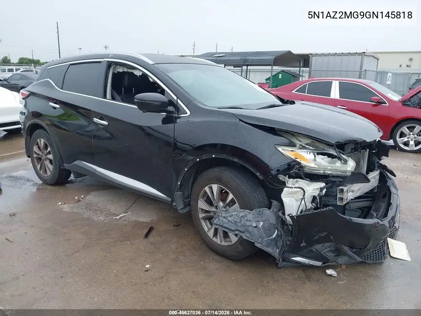 2016 Nissan Murano Sl VIN: 5N1AZ2MG9GN145818 Lot: 45627036