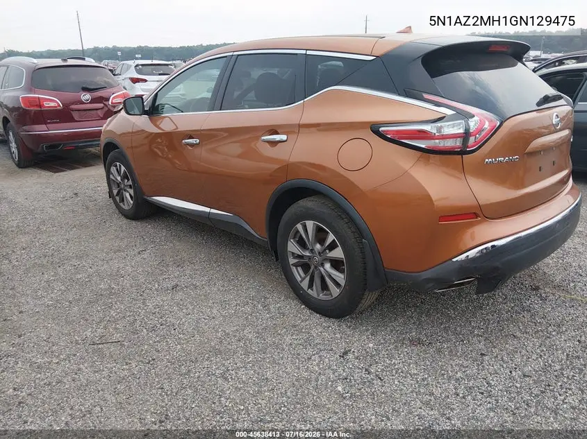 2016 Nissan Murano S VIN: 5N1AZ2MH1GN129475 Lot: 45638413