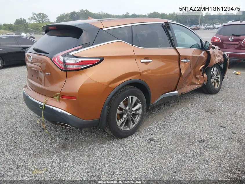 2016 Nissan Murano S VIN: 5N1AZ2MH1GN129475 Lot: 45638413