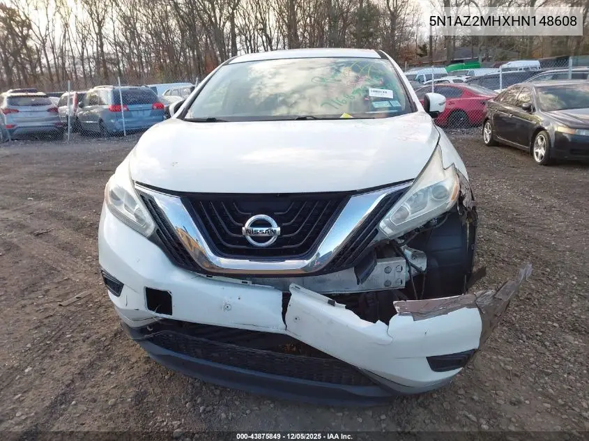 5N1AZ2MHXHN148608 2017 Nissan Murano S