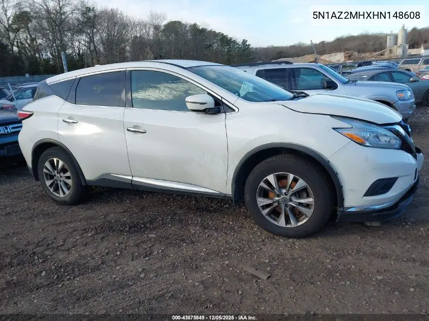 5N1AZ2MHXHN148608 2017 Nissan Murano S