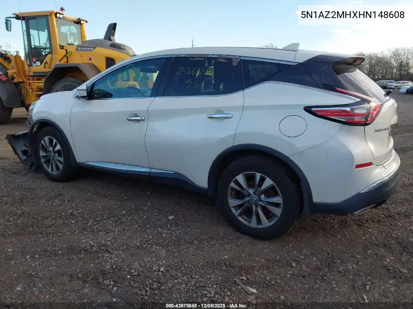 5N1AZ2MHXHN148608 2017 Nissan Murano S