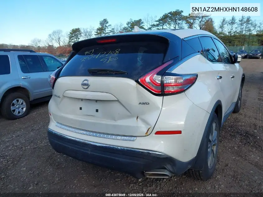 5N1AZ2MHXHN148608 2017 Nissan Murano S