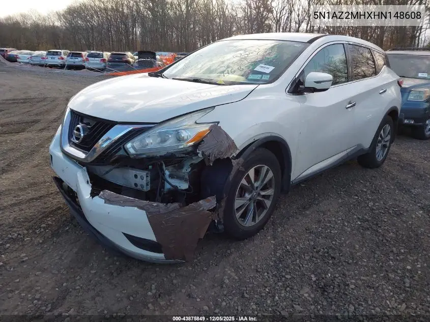 5N1AZ2MHXHN148608 2017 Nissan Murano S