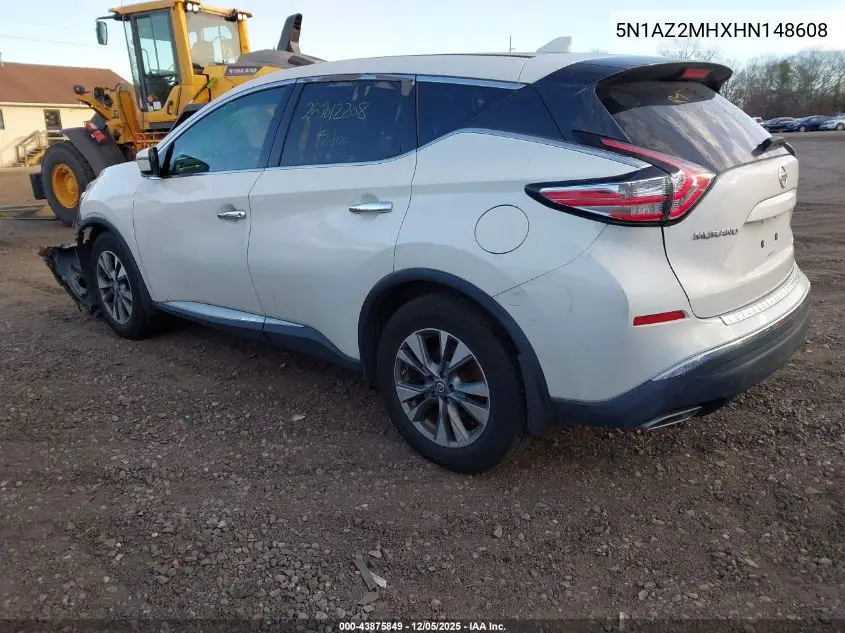 5N1AZ2MHXHN148608 2017 Nissan Murano S