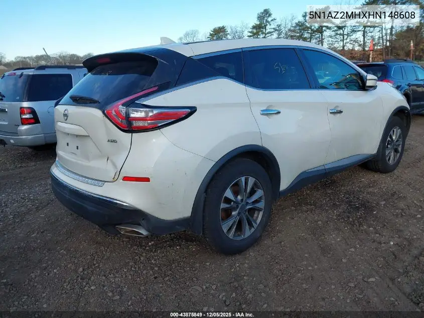 5N1AZ2MHXHN148608 2017 Nissan Murano S