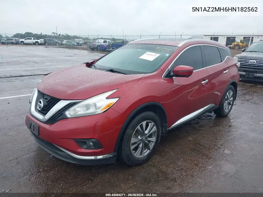 2017 Nissan Murano Sl VIN: 5N1AZ2MH6HN182562 Lot: 45494271