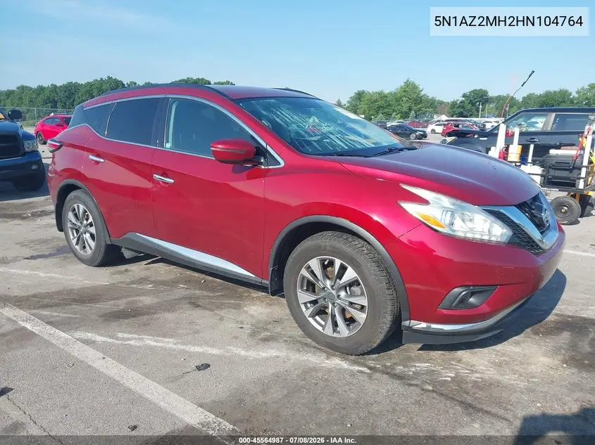 2017 Nissan Murano Platinum/S/Sl/Sv VIN: 5N1AZ2MH2HN104764 Lot: 45564987