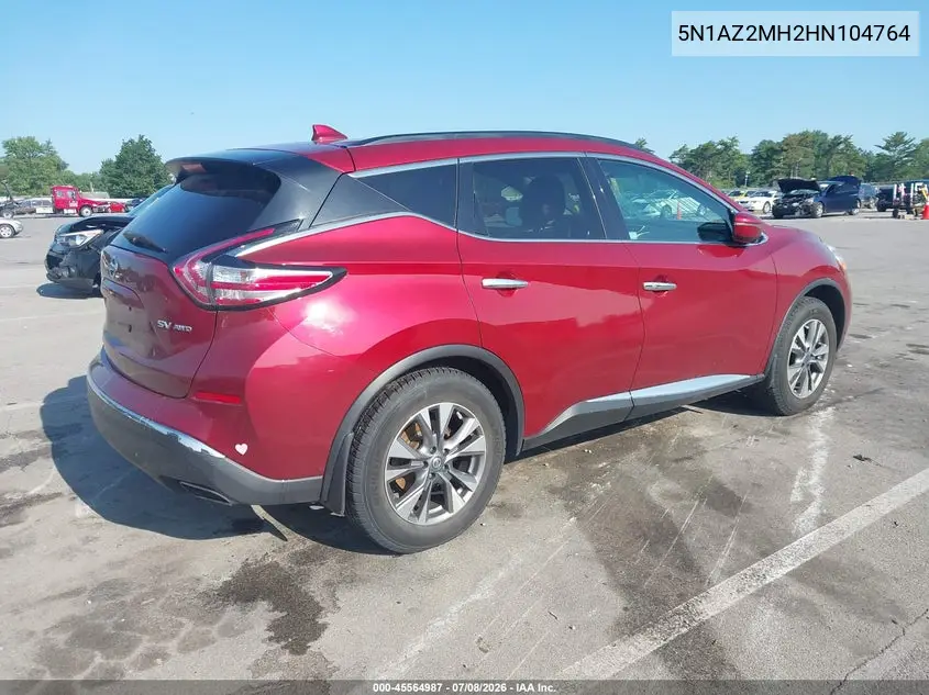 2017 Nissan Murano Platinum/S/Sl/Sv VIN: 5N1AZ2MH2HN104764 Lot: 45564987