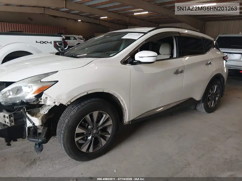 2017 Nissan Murano Sv VIN: 5N1AZ2MG6HN201263 Lot: 45603511