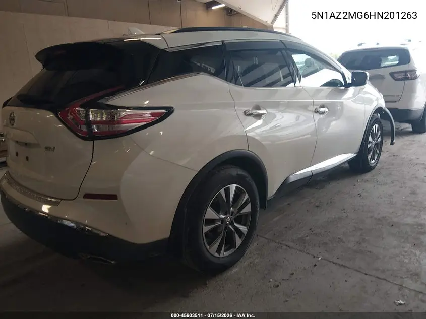 2017 Nissan Murano Sv VIN: 5N1AZ2MG6HN201263 Lot: 45603511