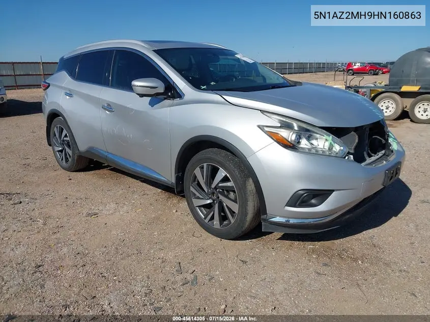 2017 Nissan Murano Platinum VIN: 5N1AZ2MH9HN160863 Lot: 45614305