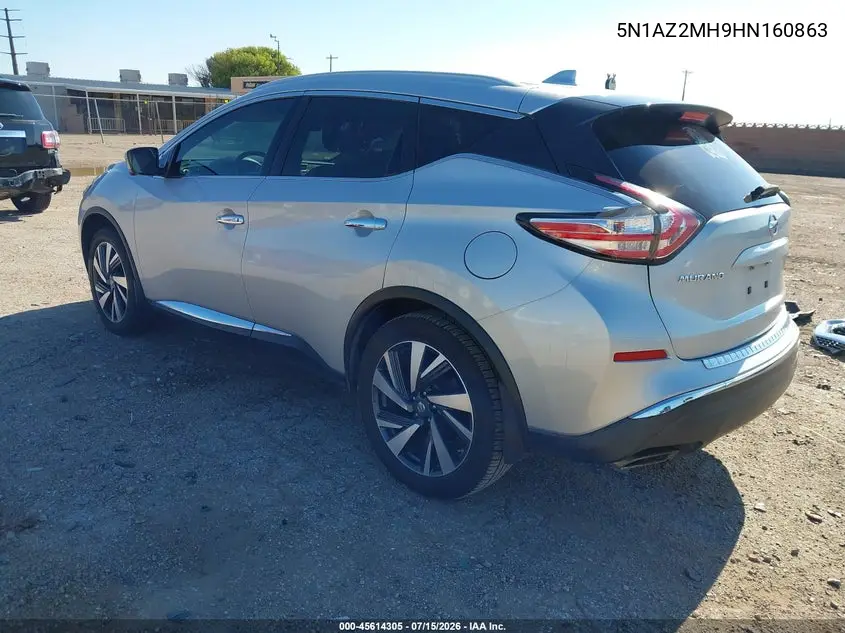 2017 Nissan Murano Platinum VIN: 5N1AZ2MH9HN160863 Lot: 45614305