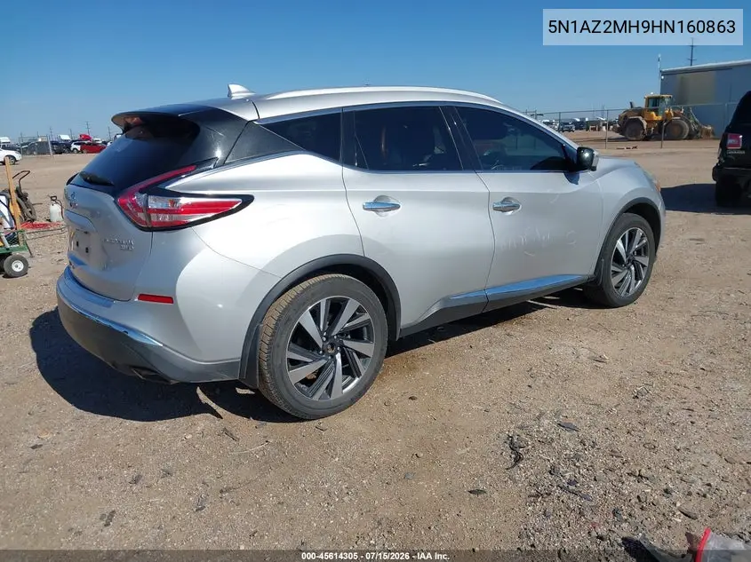 2017 Nissan Murano Platinum VIN: 5N1AZ2MH9HN160863 Lot: 45614305