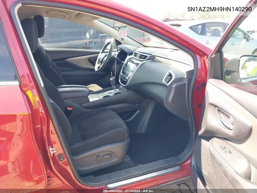 2017 Nissan Murano Sv VIN: 5N1AZ2MH9HN140290 Lot: 45624552