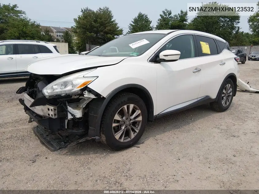 2017 Nissan Murano S VIN: 5N1AZ2MHXHN123532 Lot: 45628312