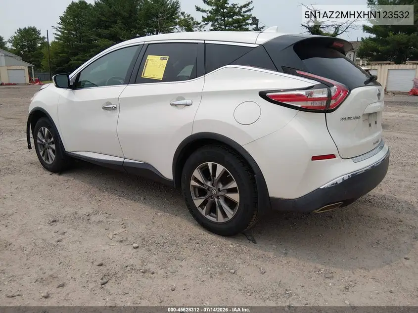 2017 Nissan Murano S VIN: 5N1AZ2MHXHN123532 Lot: 45628312