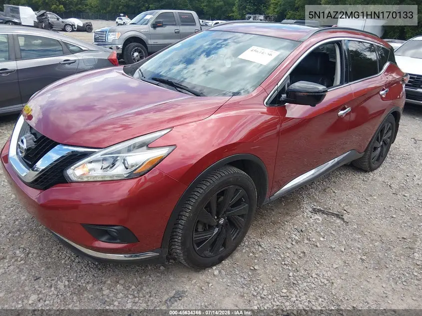 2017 Nissan Murano Platinum VIN: 5N1AZ2MG1HN170133 Lot: 45634366