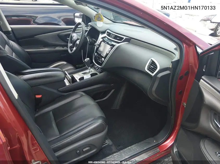 2017 Nissan Murano Platinum VIN: 5N1AZ2MG1HN170133 Lot: 45634366