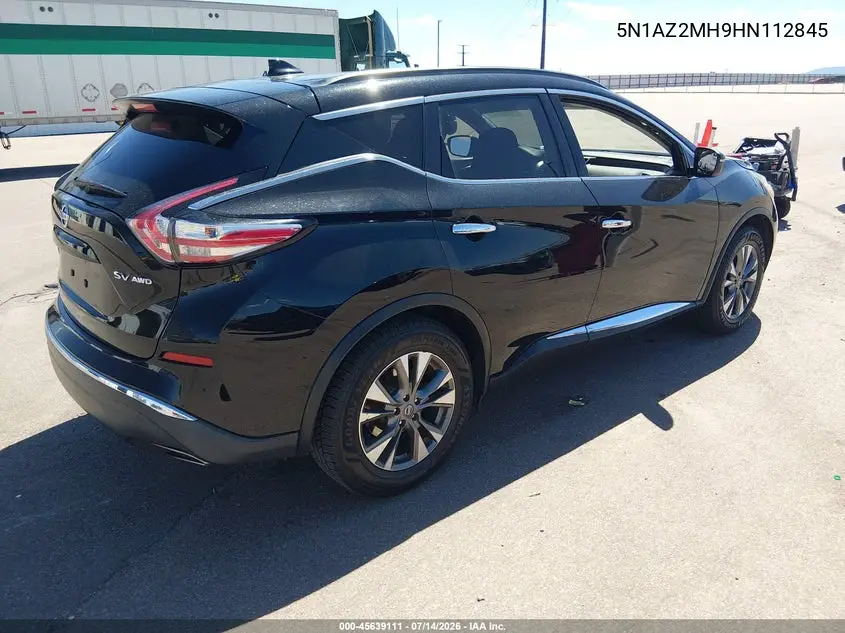 2017 Nissan Murano Sv VIN: 5N1AZ2MH9HN112845 Lot: 45639111