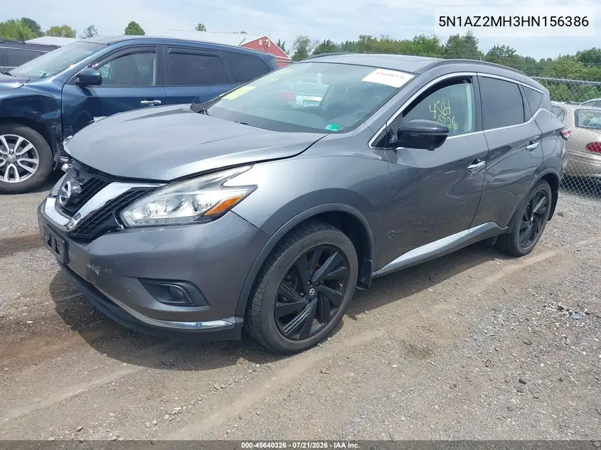 2017 Nissan Murano Platinum VIN: 5N1AZ2MH3HN156386 Lot: 45640326