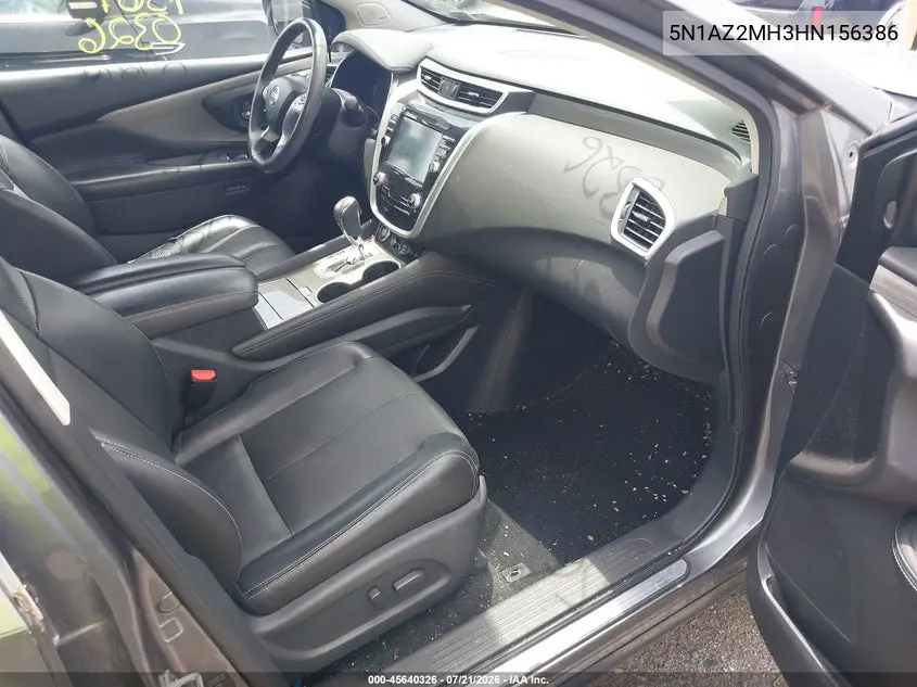 2017 Nissan Murano Platinum VIN: 5N1AZ2MH3HN156386 Lot: 45640326