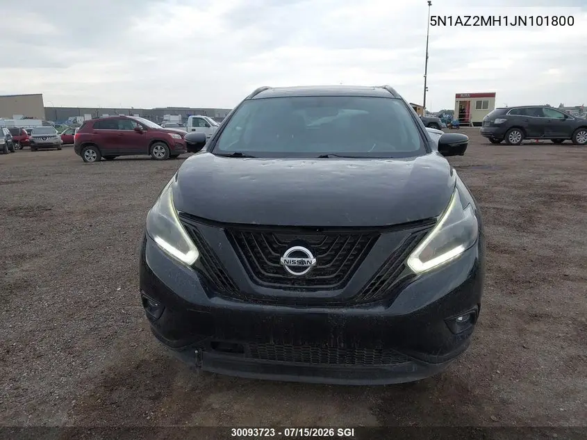 2018 Nissan Murano S/Sl/Sv/Platinum VIN: 5N1AZ2MH1JN101800 Lot: 30093723
